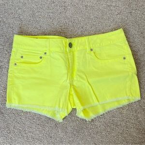 American Eagle Outfitters Bright Yellow Jean Shorts